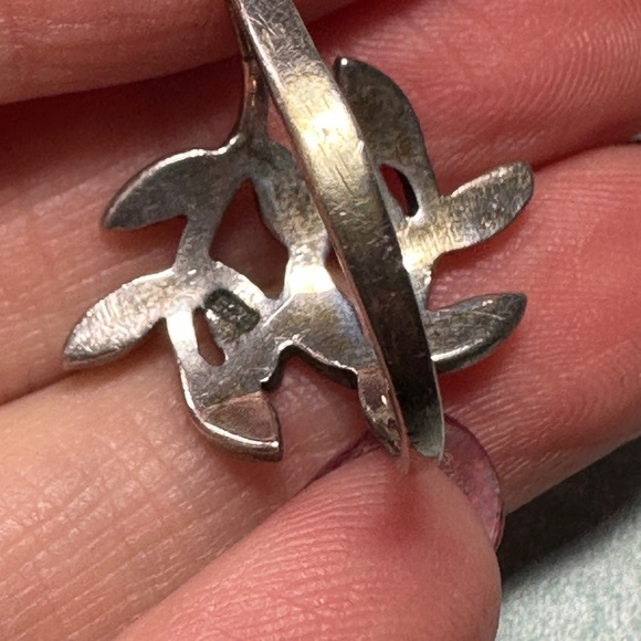 .925 sterling silver leaf wrap ring vines size 7 - Picture 4 of 6